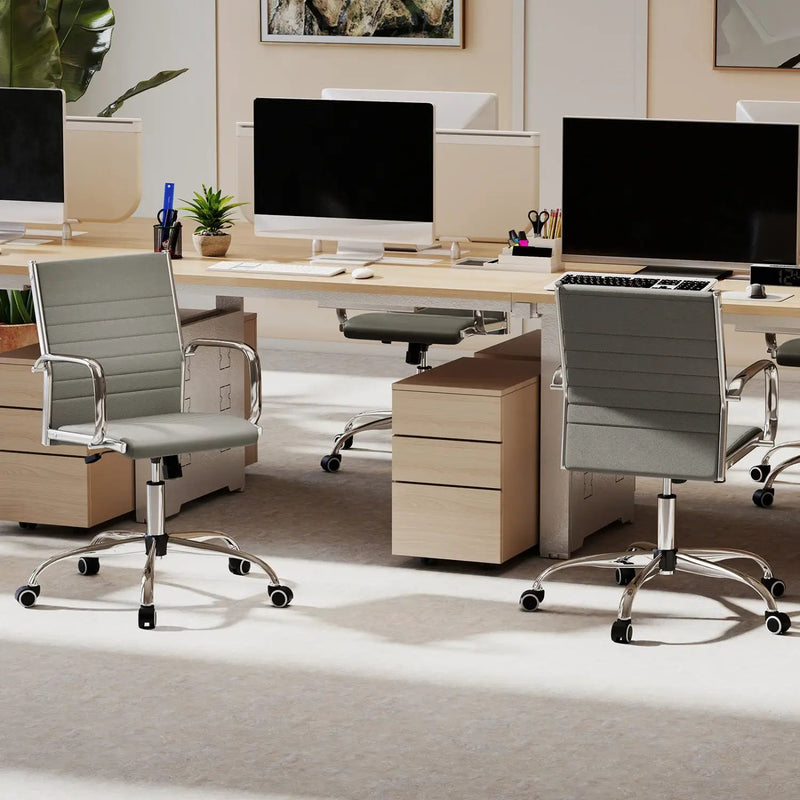 Height Adjustable Office Chair with Rocking Backrest by DirectDeals