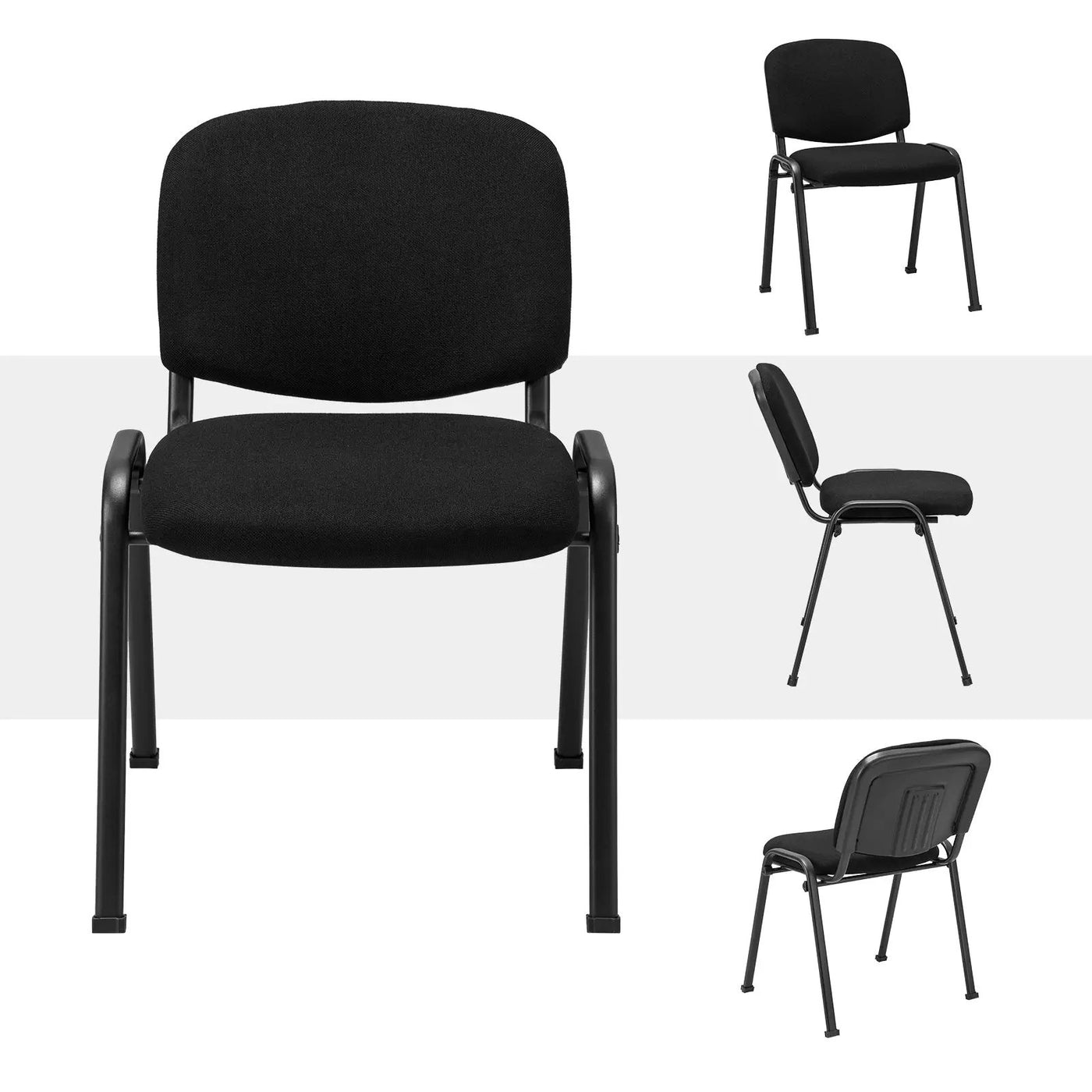 Office Chair with Metal Frame and Padded Cushions for Conference Room by DirectDeals