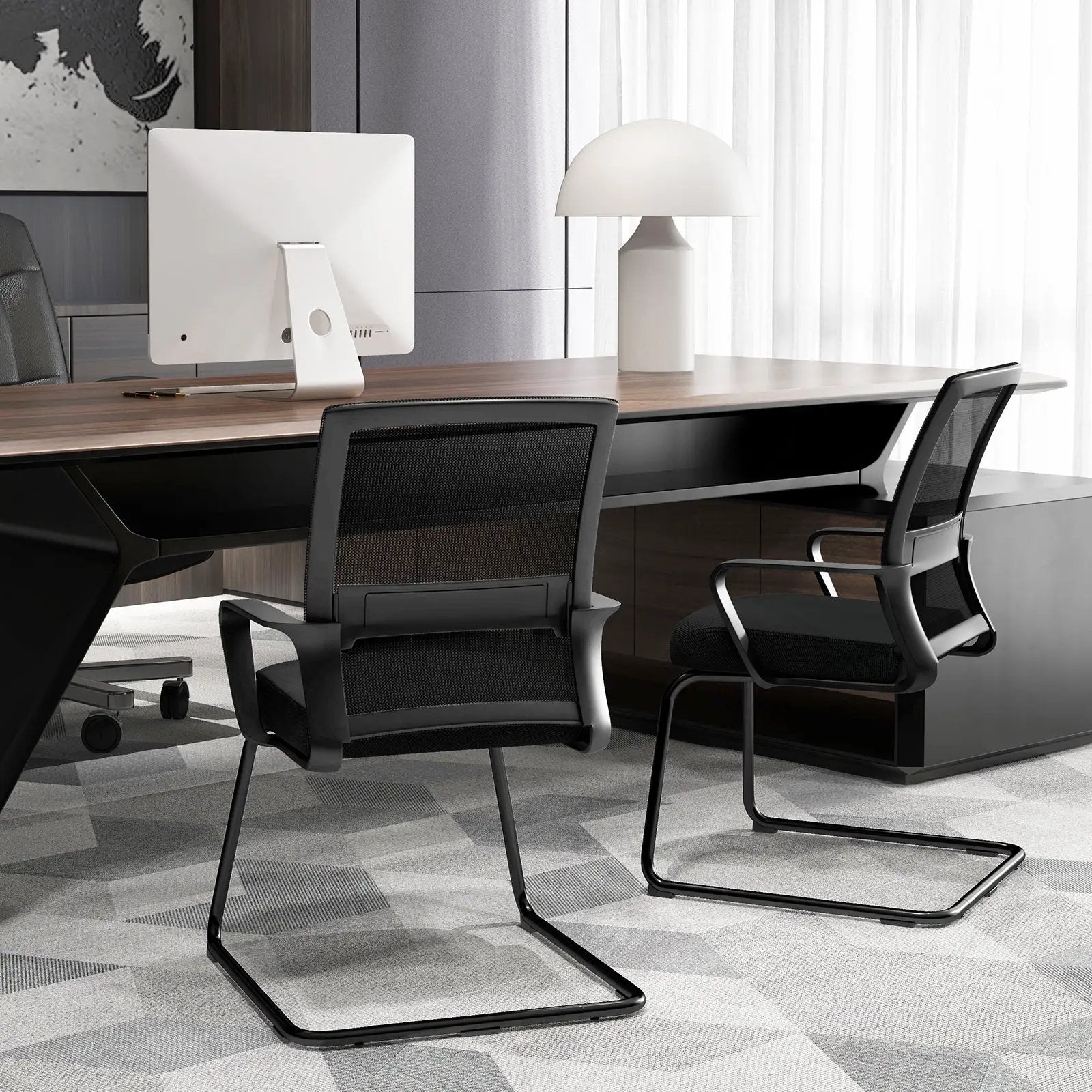Office Guest Chair with Lumbar Support for Waiting Room by DirectDeals
