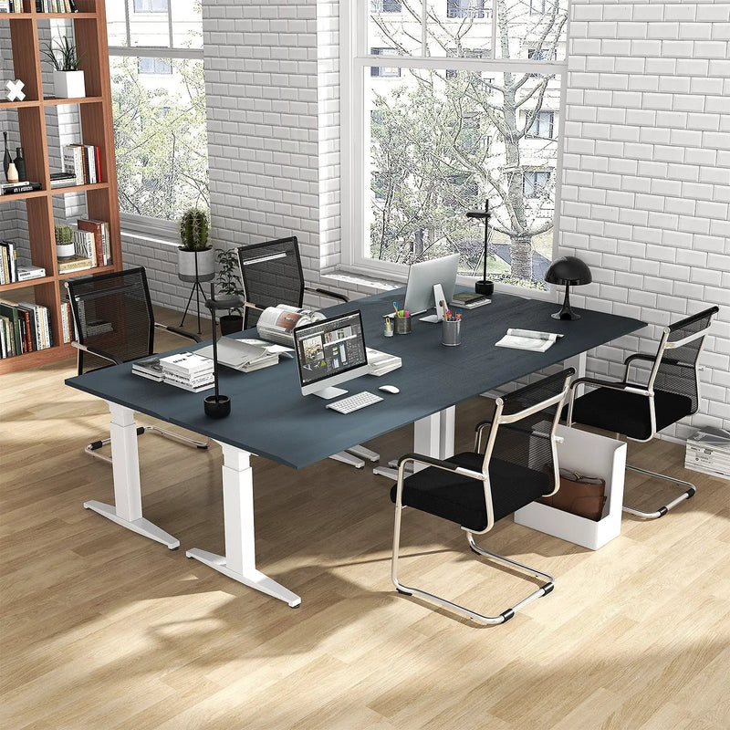 Office Guest Chairs Set of 4 with Metal Sled Base and Armrests-Black by DirectDeals