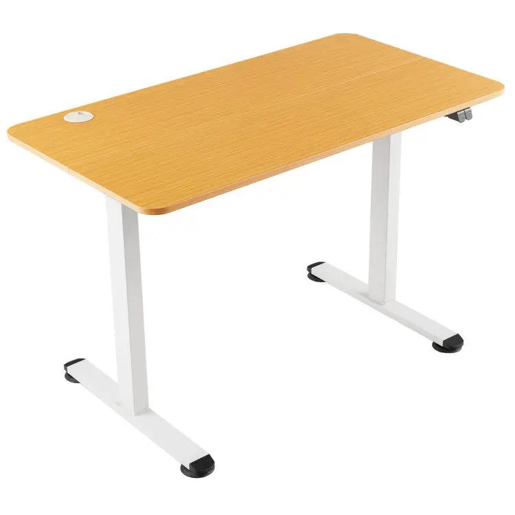 Office Set with 5-Tier Bamboo Ladder Shelf and Electric Standing Computer Desk by DirectDeals