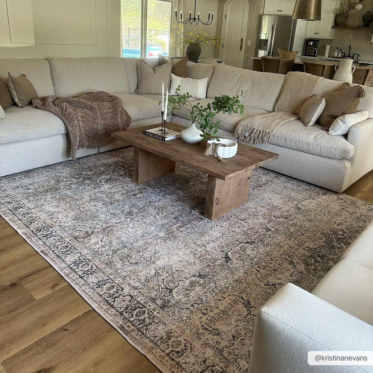 Olive Holi-2304 Washable Area Rug by Boutique Rugs