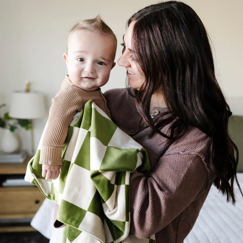 Minky Stretch Receiving Blankets by HouseOfZazla