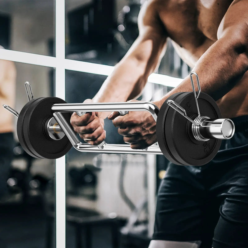 700 LBS Olympic Triceps Bar with Knurled Handles for Squats Deadlifts Shrugs by DirectDeals