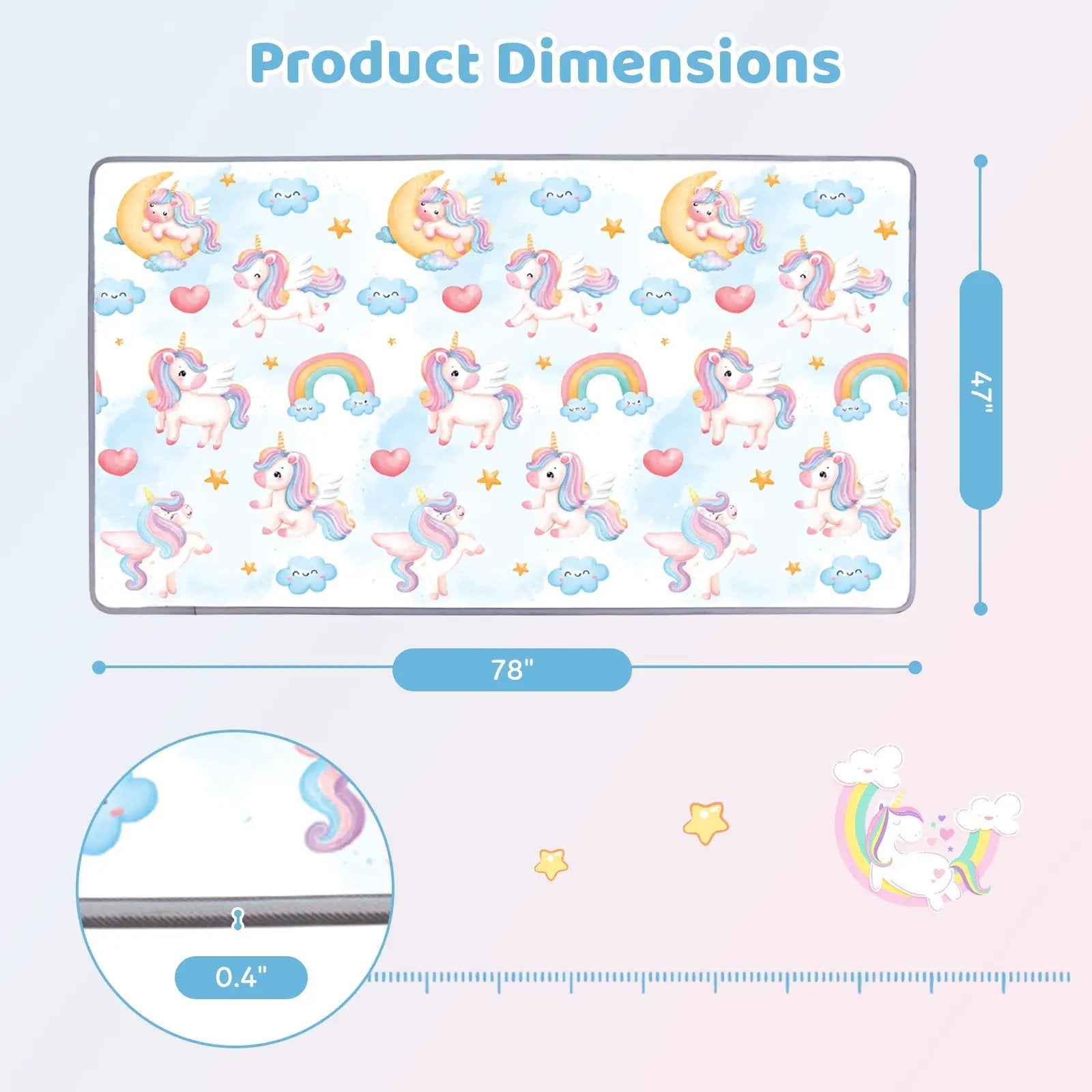 One-Piece Reversible Roll Up Soft Foam Activity Mat for Toddlers by DirectDeals