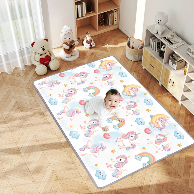 One-Piece Reversible Roll Up Soft Foam Activity Mat for Toddlers by DirectDeals