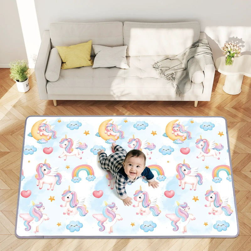 One-Piece Reversible Roll Up Soft Foam Activity Mat for Toddlers by DirectDeals