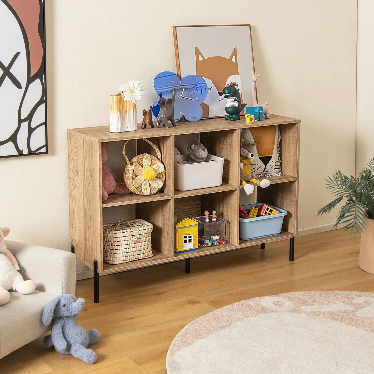Open-Back Bookshelf with Drawer for Study by DirectDeals