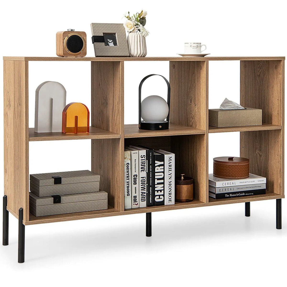 Open-Back Bookshelf with Drawer for Study by DirectDeals