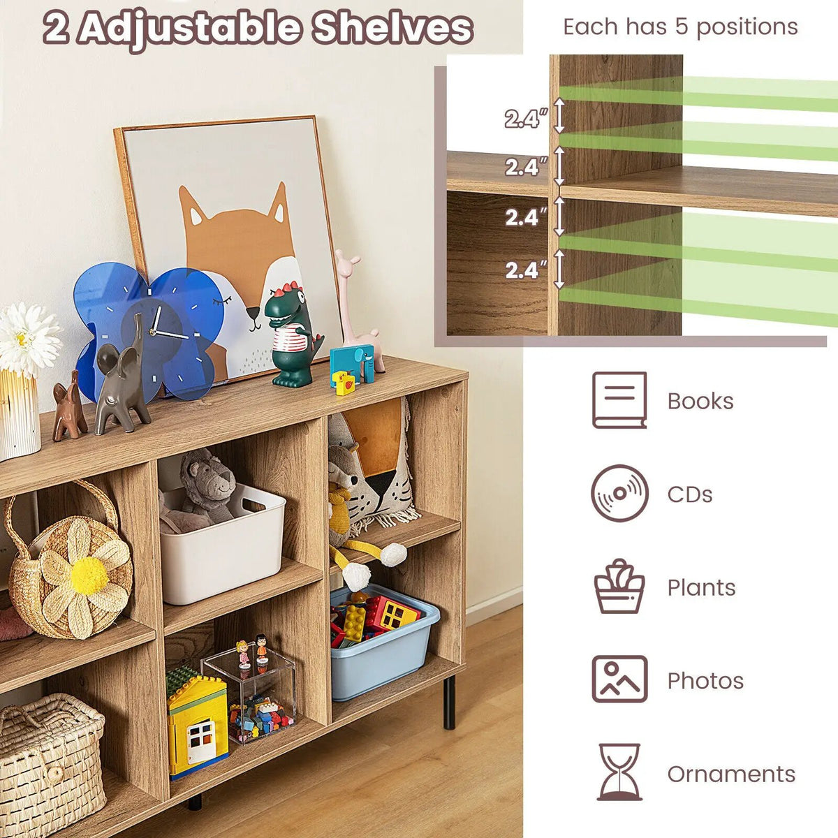 Open-Back Bookshelf with Drawer for Study by DirectDeals