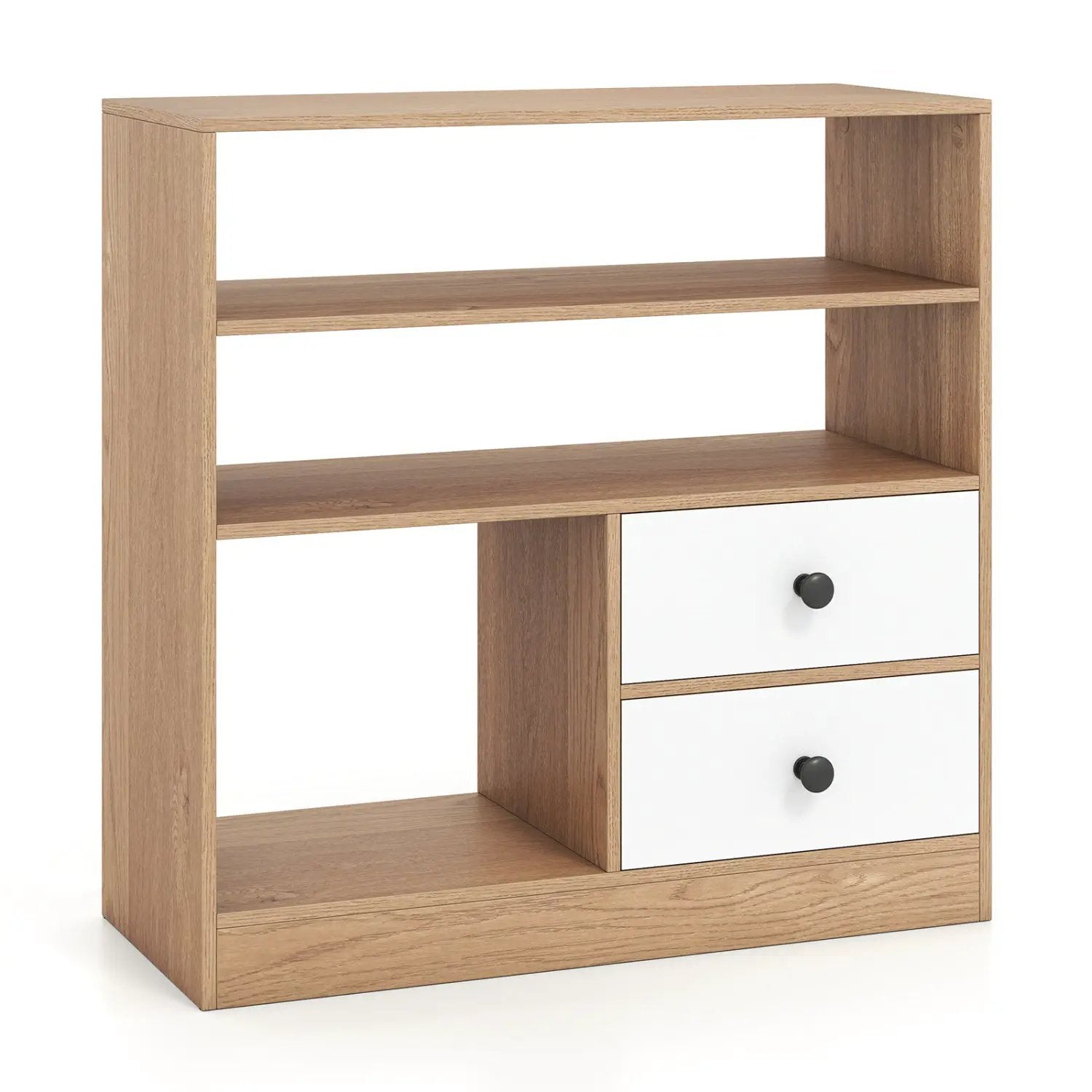 Storage Cabinet with 3 Shelves and 2 Fabric Drawers by DirectDeals