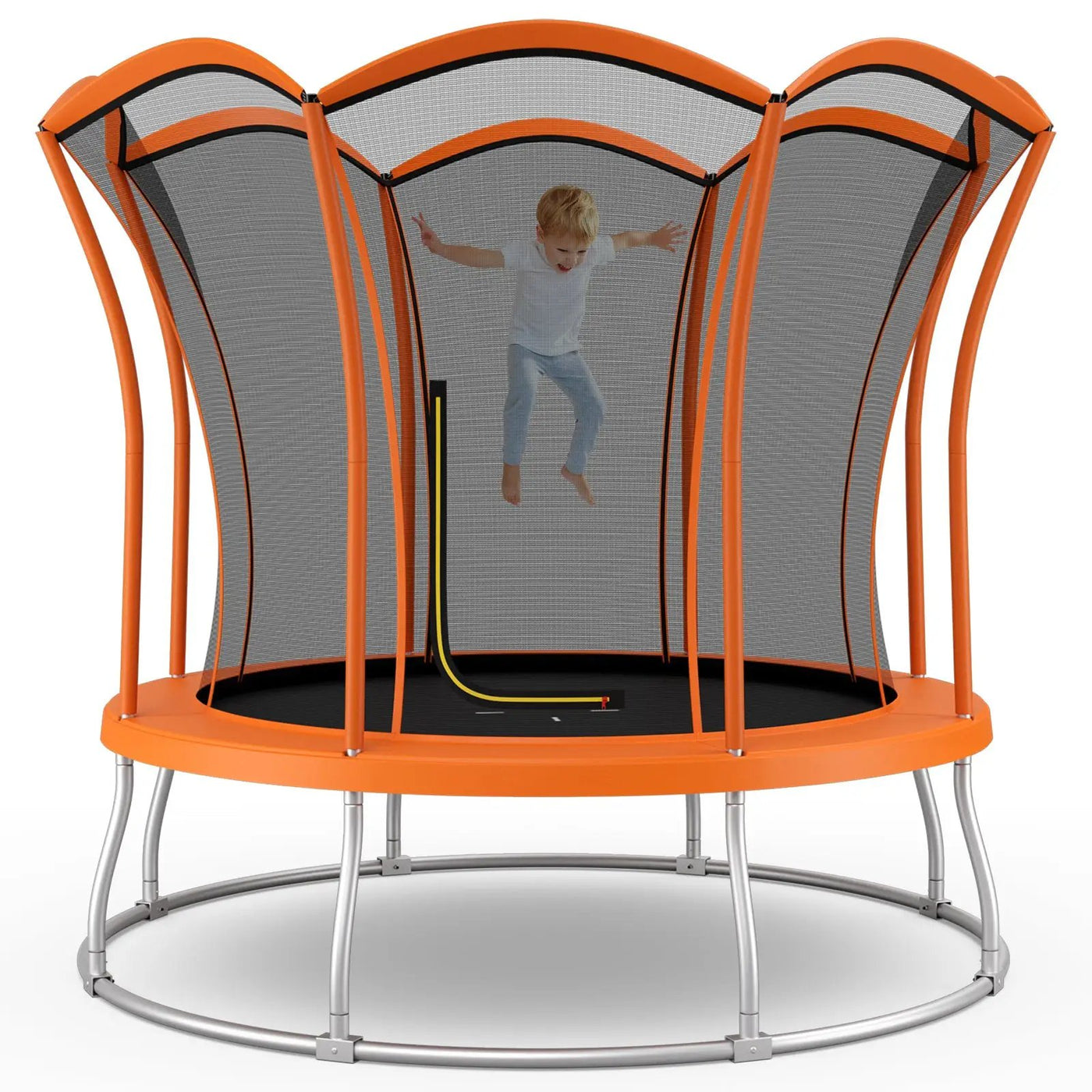 10 Feet Unique Flower Shape Trampoline with Galvanized Steel Frame by DirectDeals