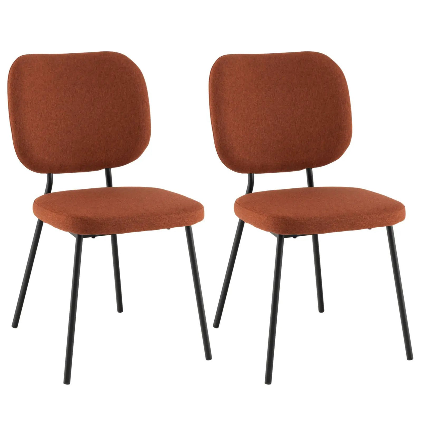 Set of 2 Modern Armless Dining Chairs with Linen Fabric by DirectDeals