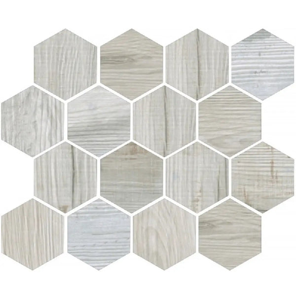 Light Gray 10x12 Matte Hexagon Porcelain Mosaic Tile (5 pack, 4.02 sq ft/case), photo 2 of 2