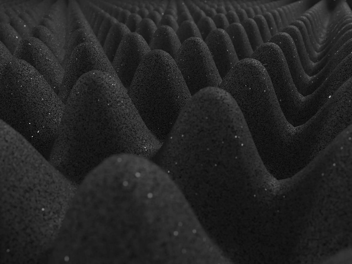 Egg Crate Acoustic Foam Panels - Charcoal Black Color by SoundAssured