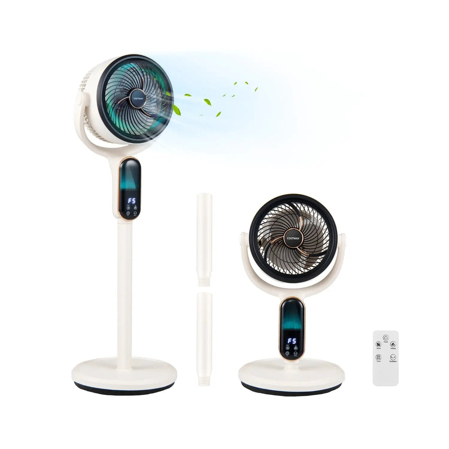 Oscillating Pedestal Fan with Remote and 8 Speeds by DirectDeals