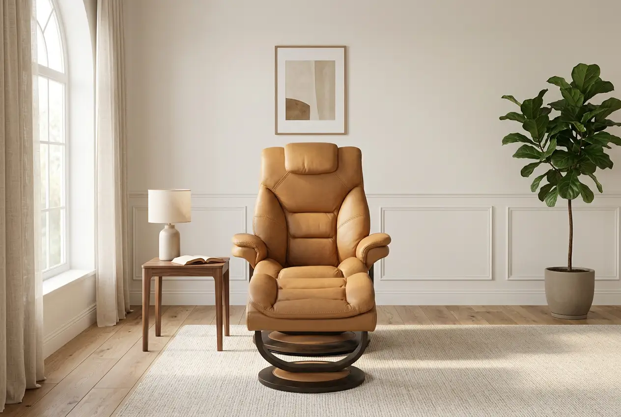 Oslo Euro Recliner w/ Ottoman by Ornate Furniture