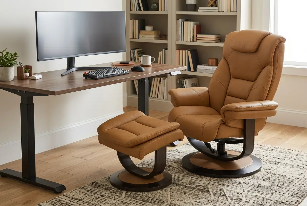 Oslo Euro Recliner w/ Ottoman by Ornate Furniture