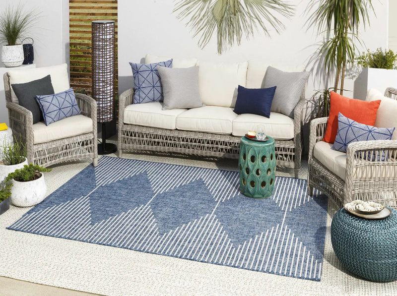 Stephan Navy Outdoor Rug by Boutique Rugs
