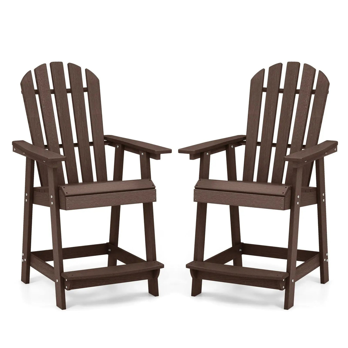 HDPE Patio Chair with Armrest and Footrest for Indoor Outdoor by DirectDeals