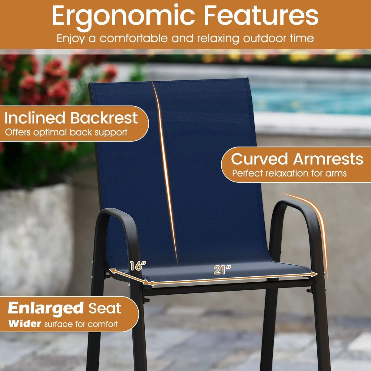 Outdoor Bar Stools Set of 2 29 Inch Fabric Bar Height Stools with Armrests by DirectDeals