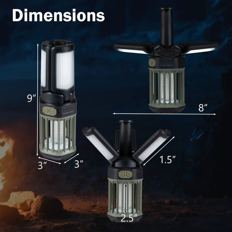 Outdoor Bug Zapper with Foldable Camping Lantern USB by DirectDeals