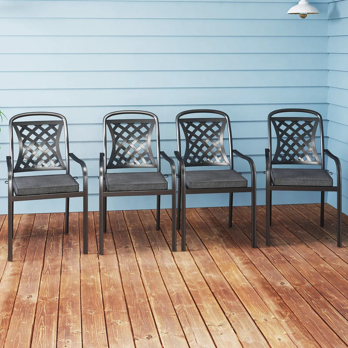Outdoor Chair Cushion Set of 2 Waterproof Fade-Resistant Olefin Seat Cushions by DirectDeals