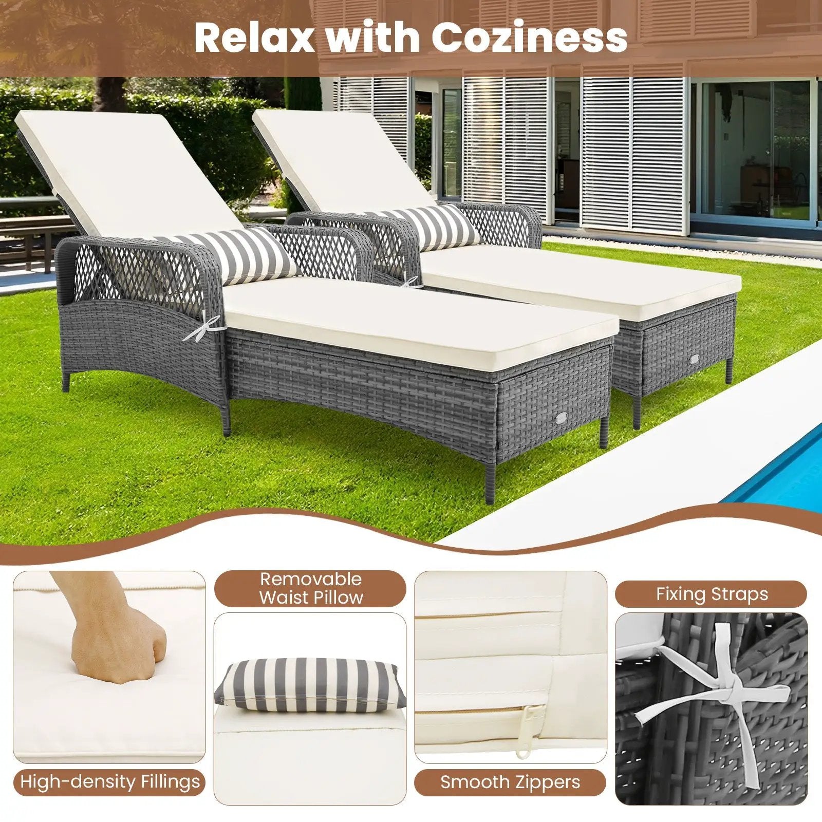 Outdoor Chaise Lounge Chair by DirectDeals
