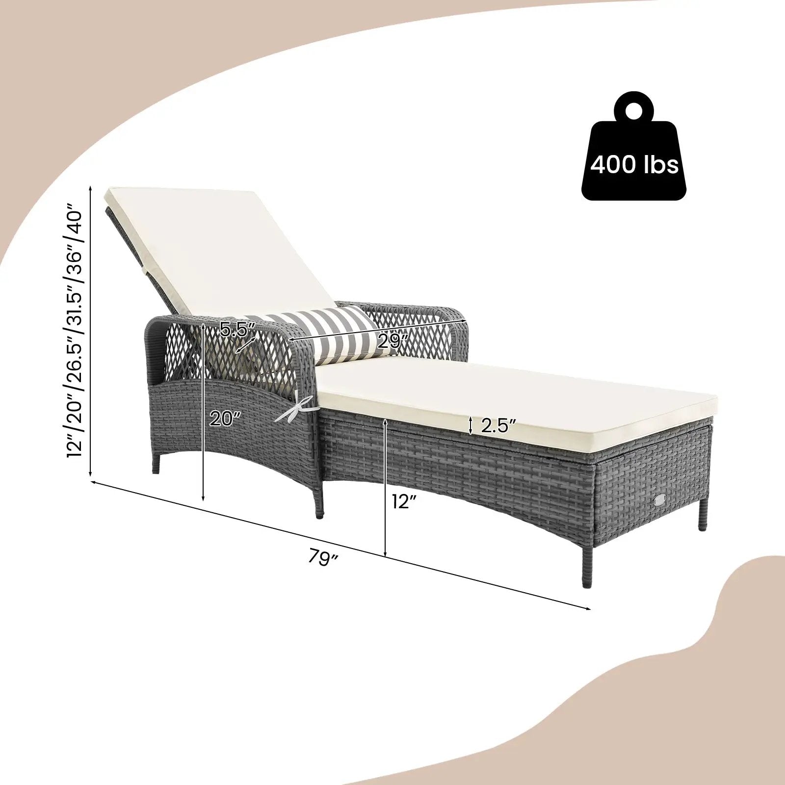 Outdoor Chaise Lounge Chair by DirectDeals