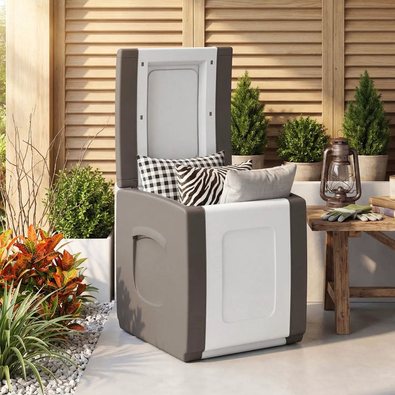 Outdoor Deck Box with Lid for Packages and Garden by DirectDeals