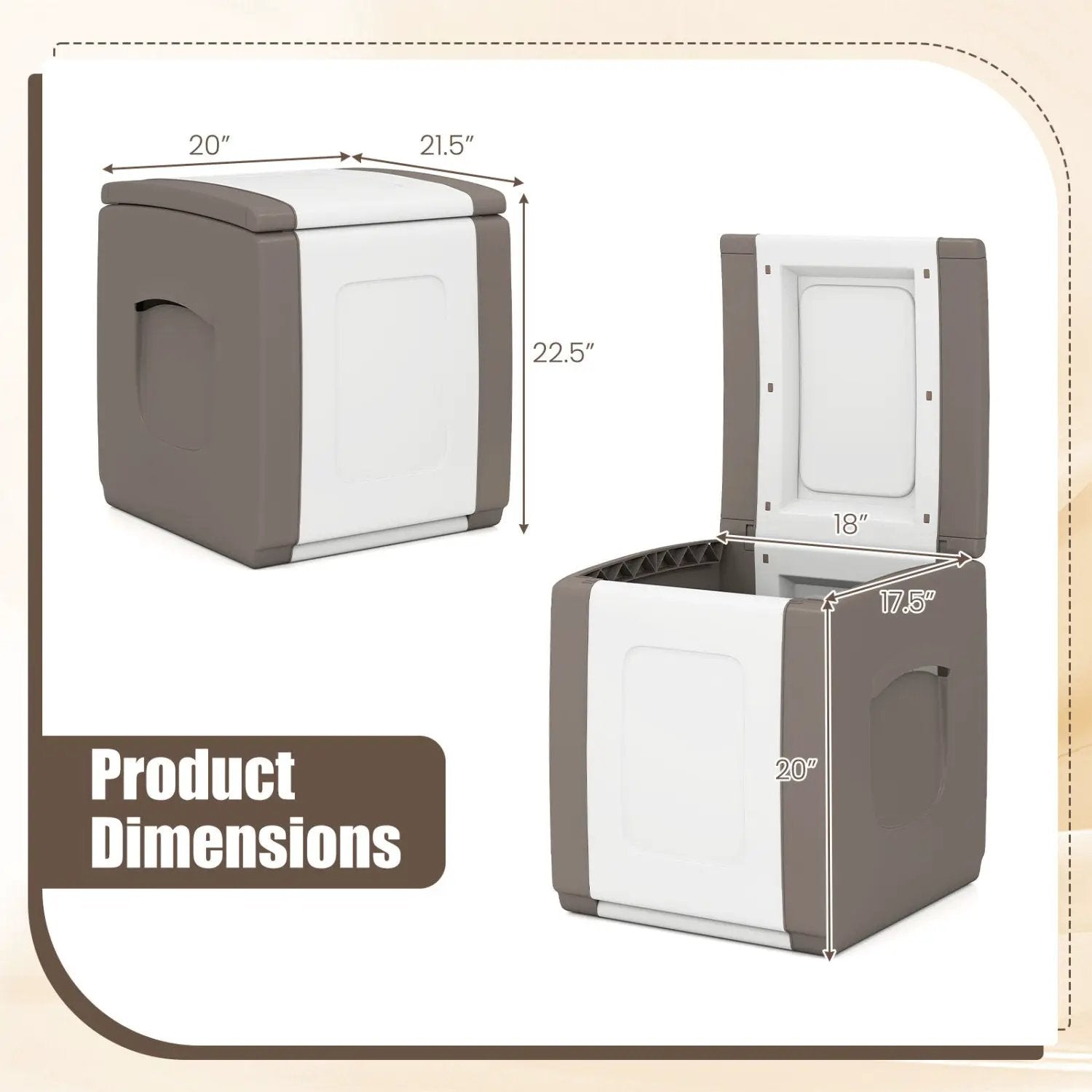 Outdoor Deck Box with Lid for Packages and Garden by DirectDeals