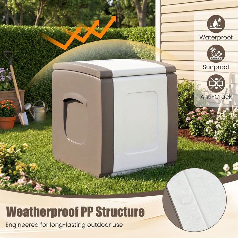 Outdoor Deck Box with Lid for Packages and Garden by DirectDeals