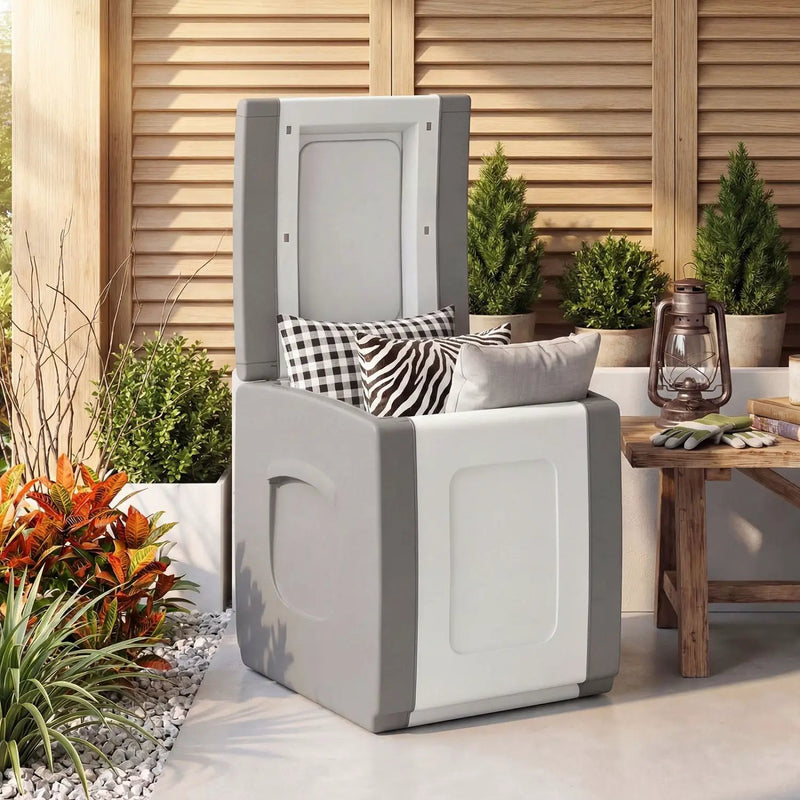 Outdoor Deck Box with Lid for Packages and Garden by DirectDeals