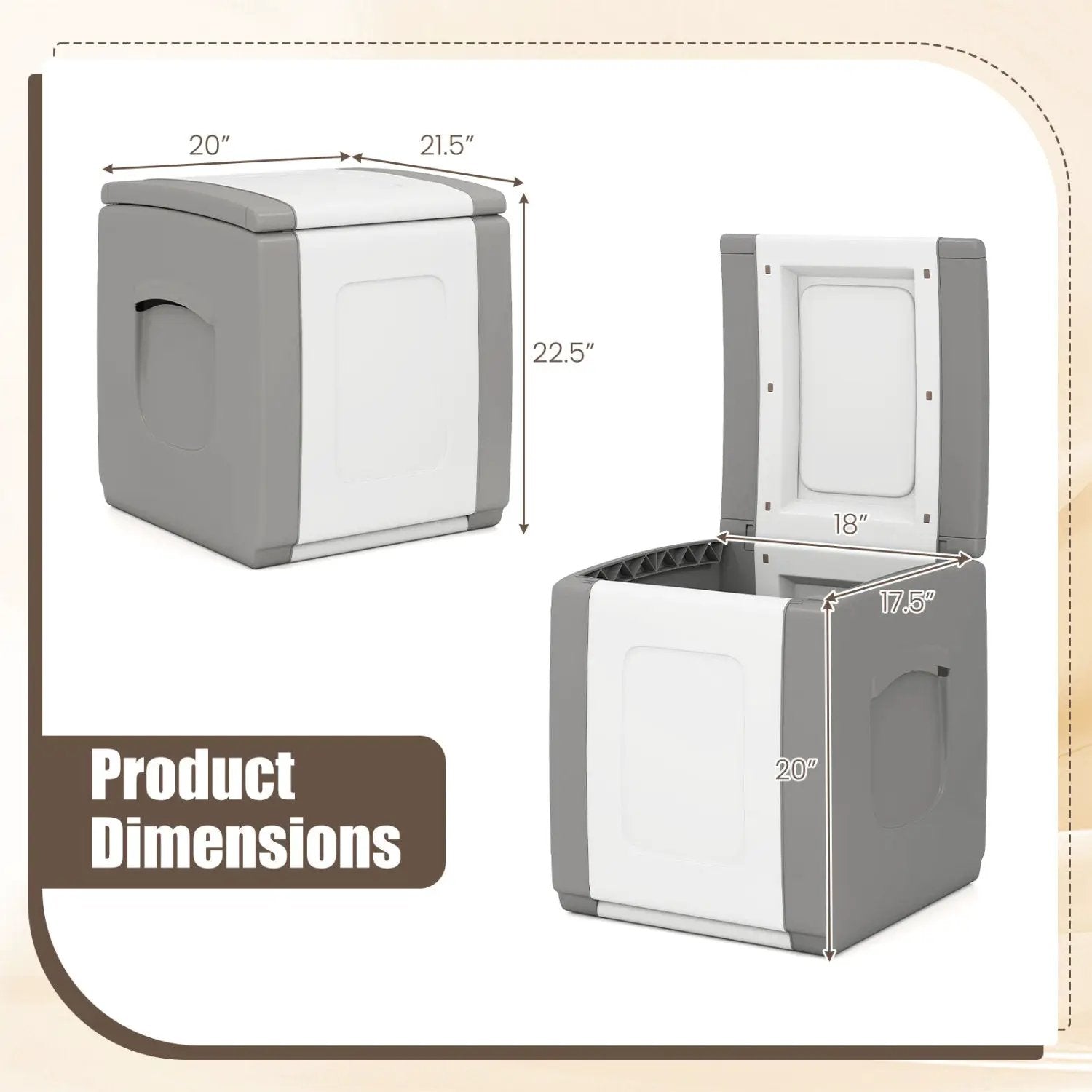 Outdoor Deck Box with Lid for Packages and Garden by DirectDeals