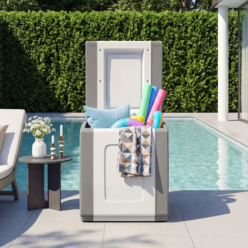 Outdoor Deck Box with Lid for Packages and Garden by DirectDeals