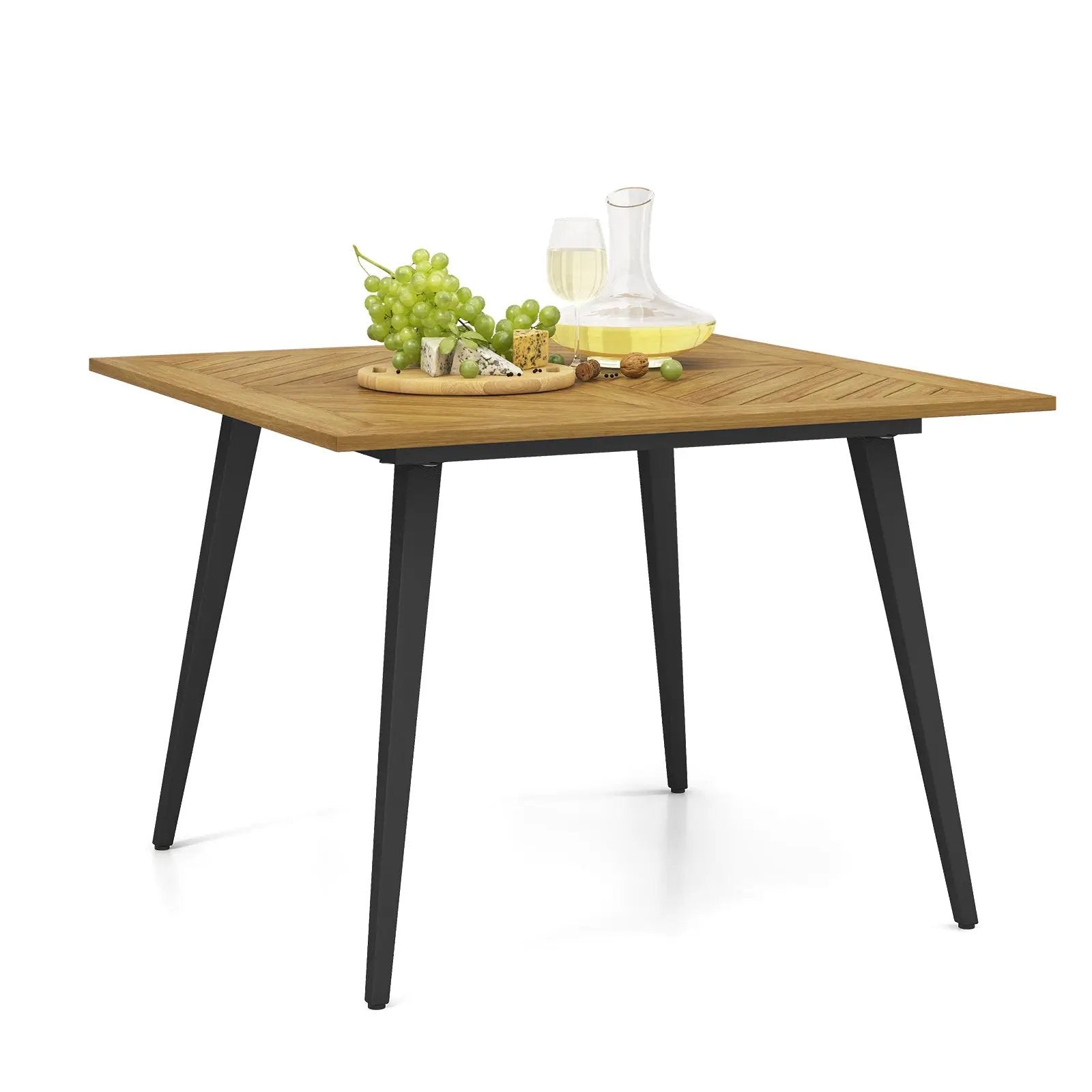 4-Person Acacia Wood Outdoor Dining Table for Garden Poolside and Backyard by DirectDeals