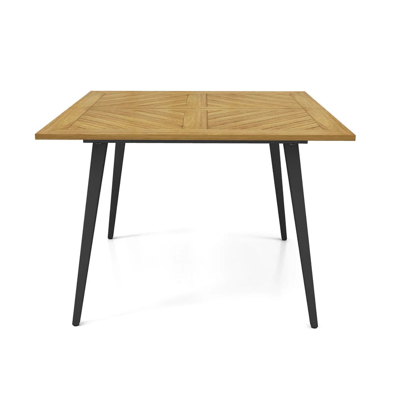 4-Person Acacia Wood Outdoor Dining Table for Garden Poolside and Backyard by DirectDeals