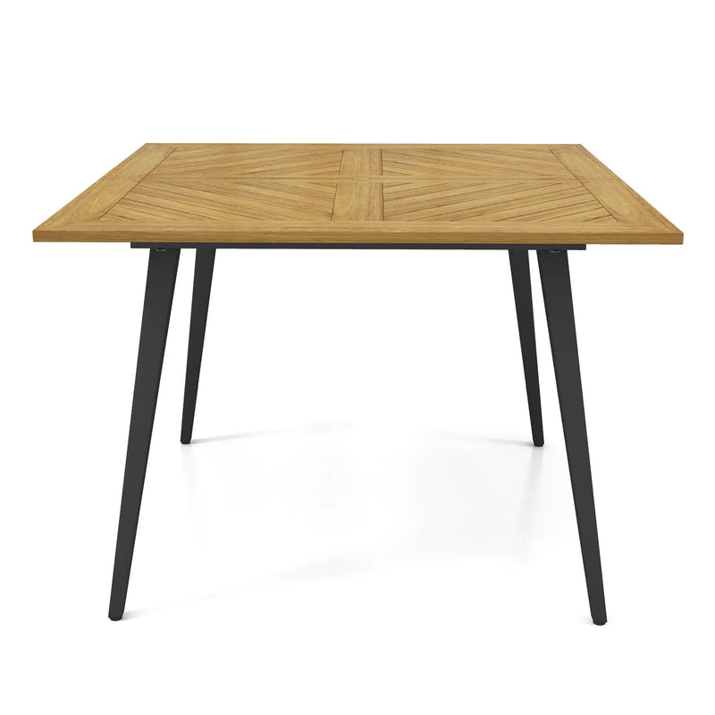 4-Person Acacia Wood Outdoor Dining Table for Garden Poolside and Backyard by DirectDeals