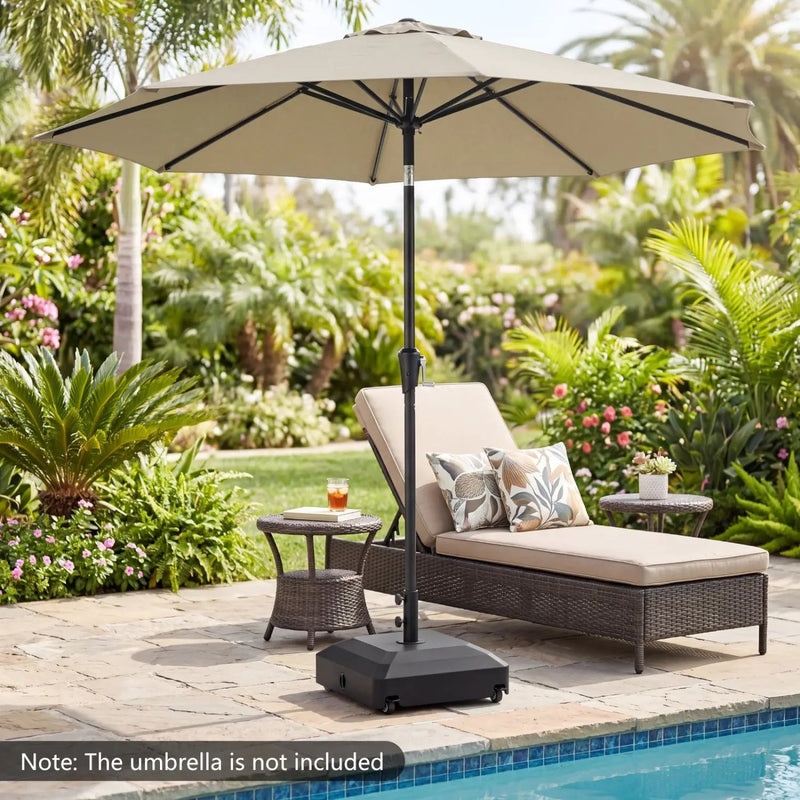 Fillable Umbrella Base with Wheels - Water/Sand Weighted by DirectDeals