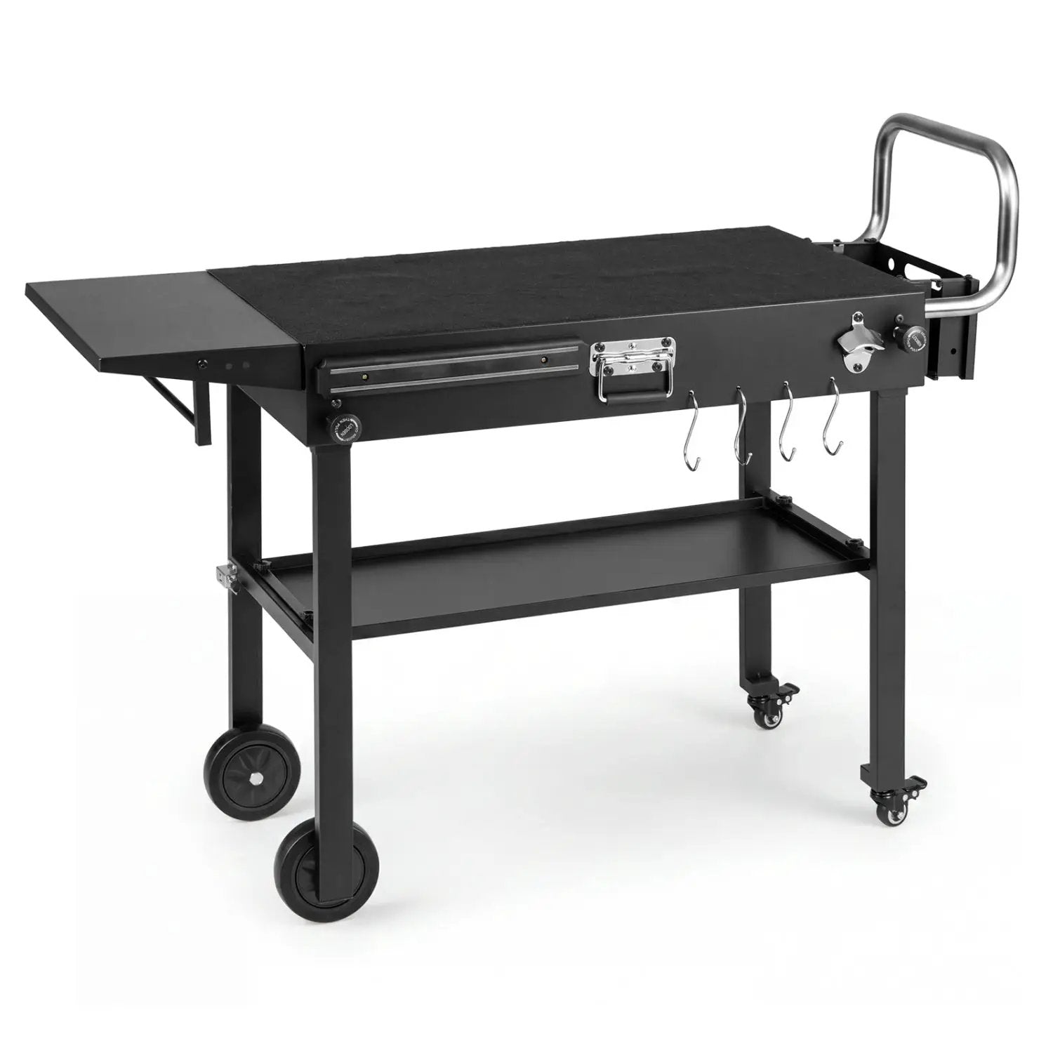 Foldable Grill Cart with 31" Tabletop & Storage Shelf by DirectDeals