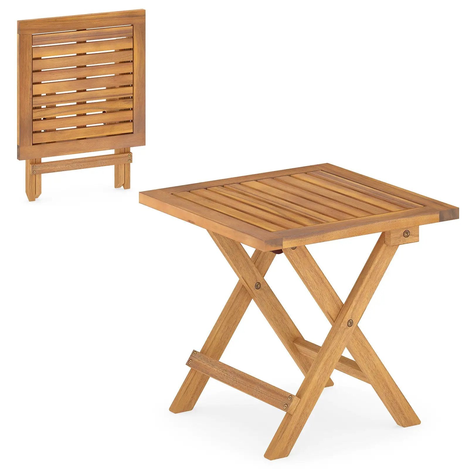Outdoor Folding Side Table for Small Space and Garden by DirectDeals