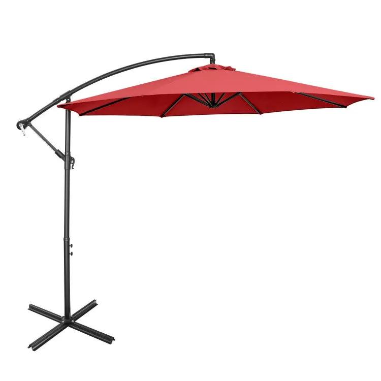 Patio Bundle: Outdoor Furniture Set+Patio Umbrella+Patio Swing+Bistro Set by DirectDeals