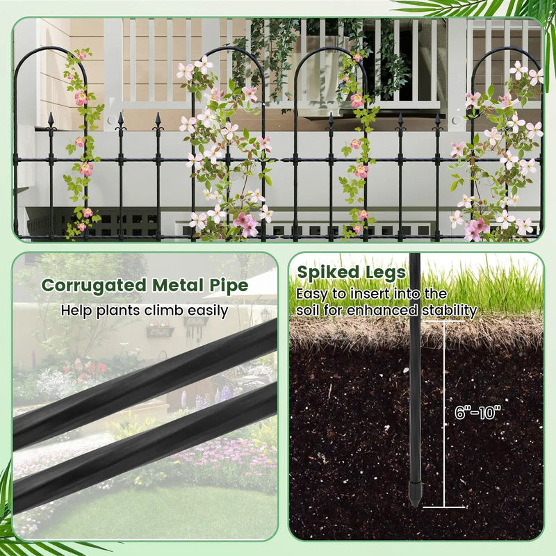 58 x 73 Inch Outdoor Garden Rose Arch Trellis for Climbing Plants by DirectDeals