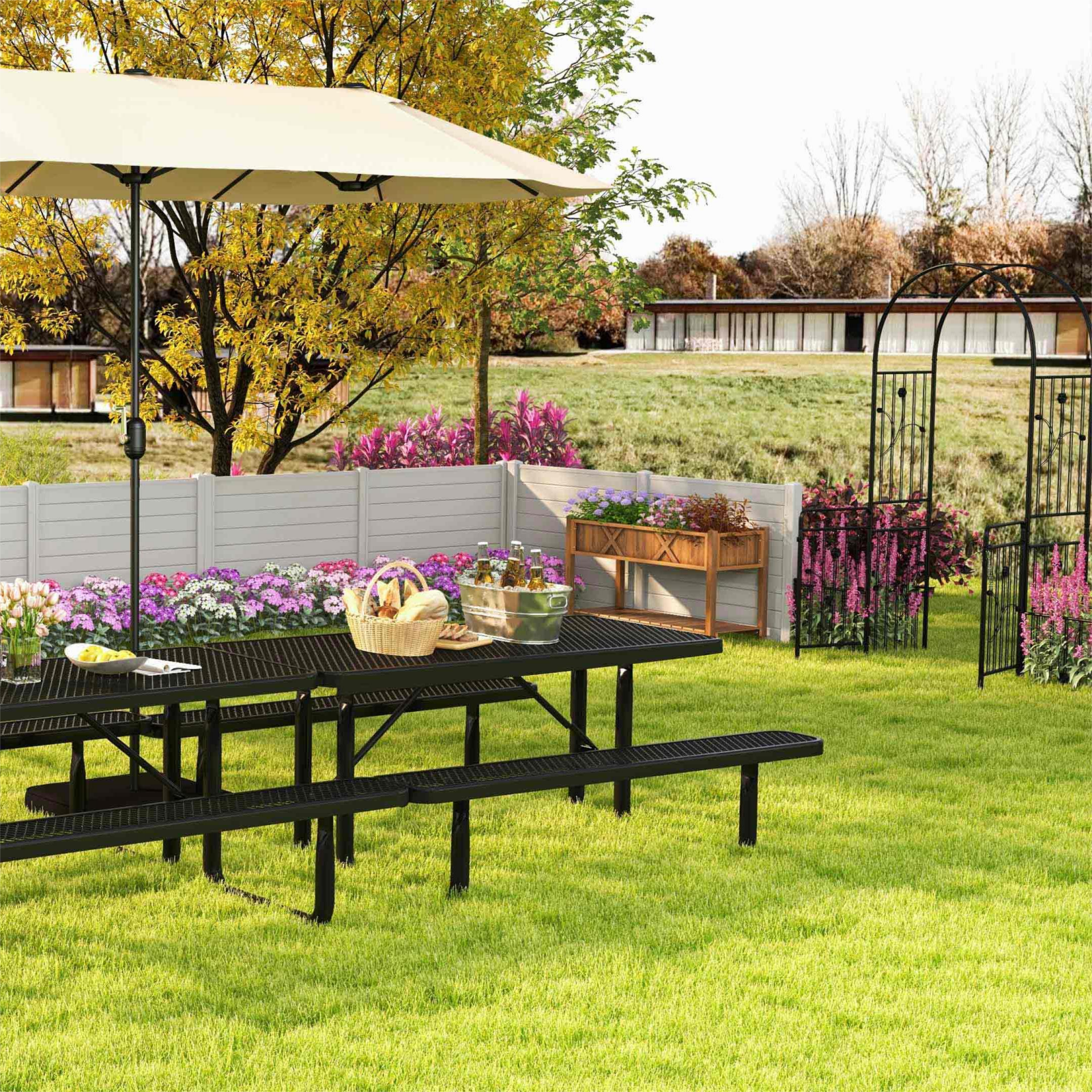 Outdoor Living Ultimate 6-in-1 Combo Set: Garden Dining and Relaxation Bundle by DirectDeals