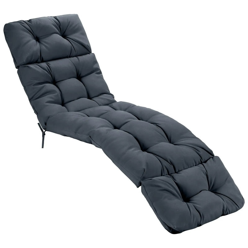Outdoor Lounge Chaise Cushion with String Ties for Garden Poolside by DirectDeals