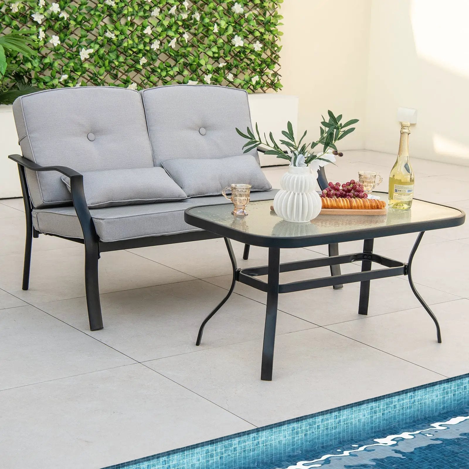 Outdoor Loveseat Chair Set with by DirectDeals