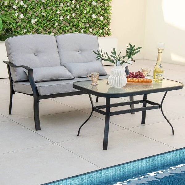 Outdoor Loveseat Chair Set with