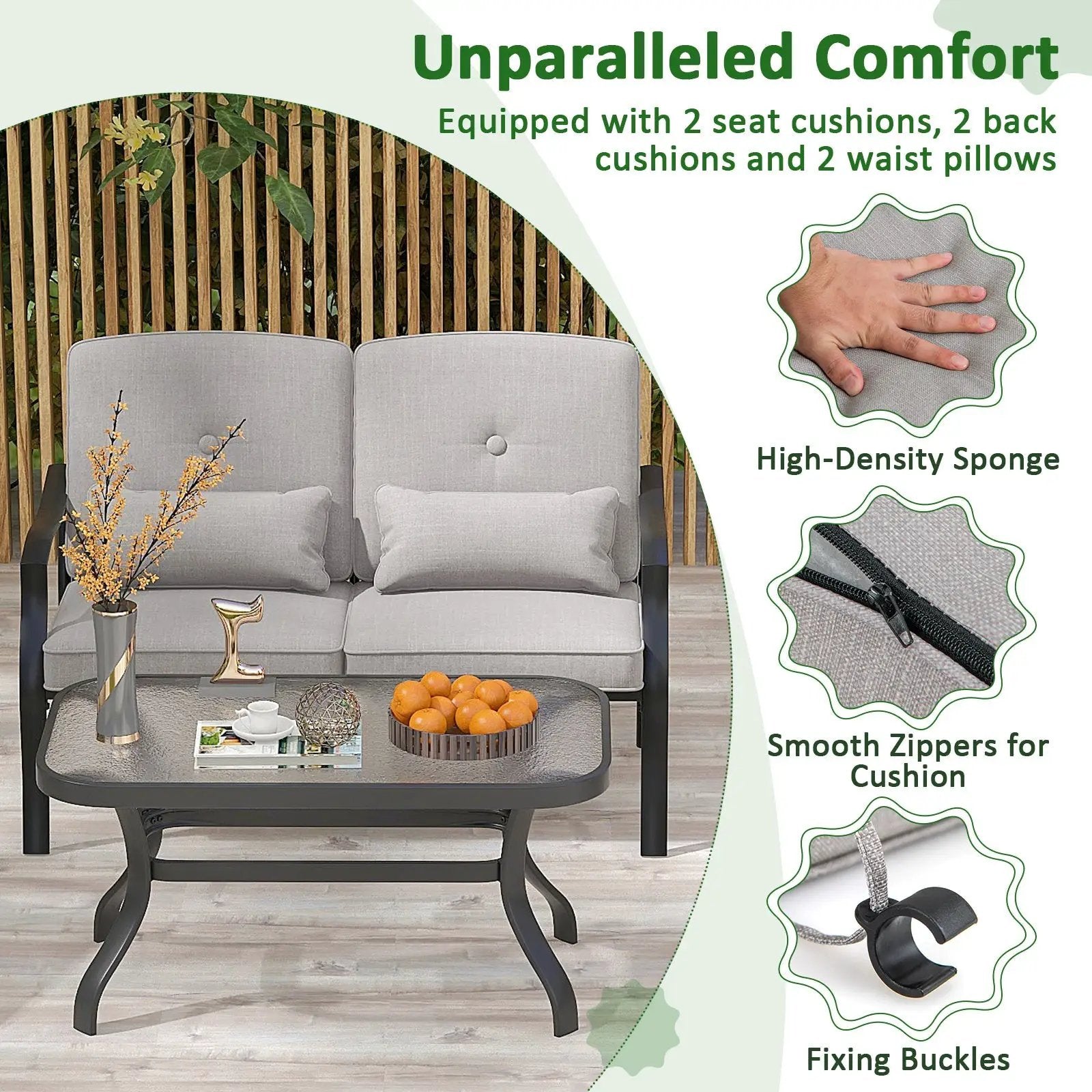 Outdoor Loveseat Chair Set with by DirectDeals