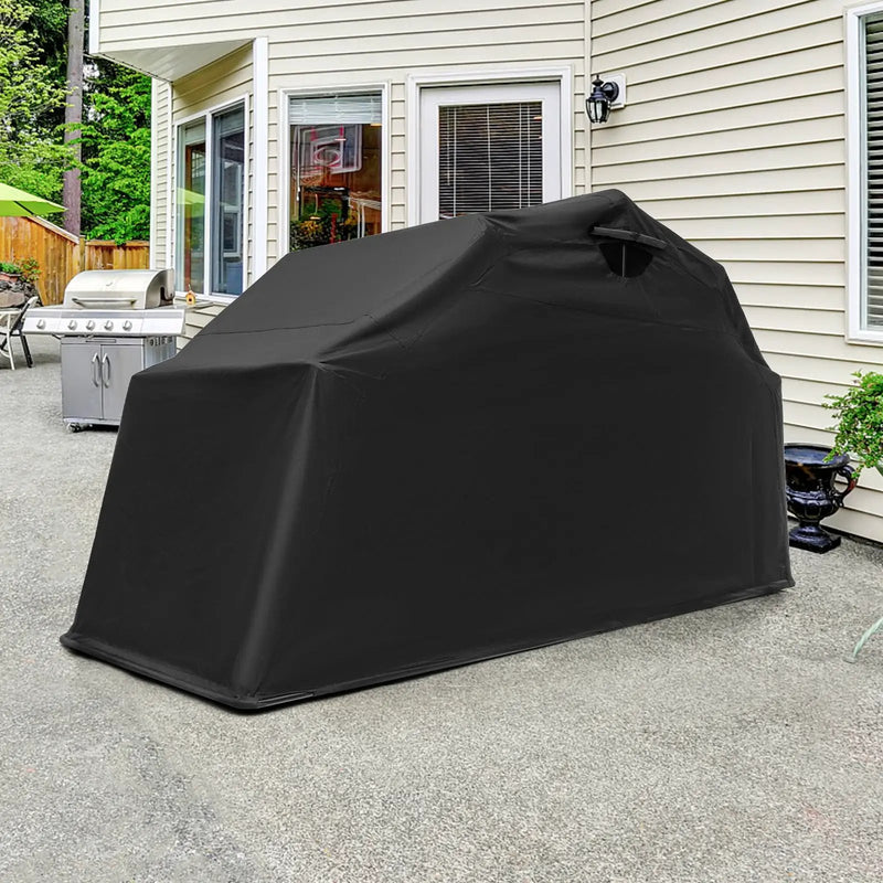 Outdoor Motorcycle Shelter Waterproof Motorbike Storage Tent with Cover-Black by DirectDeals