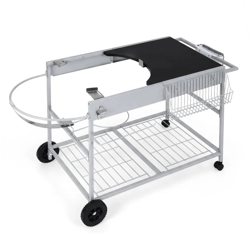 Outdoor Movable Grill Table for 18/22 Inch Weber Original Kettle for Camping by DirectDeals